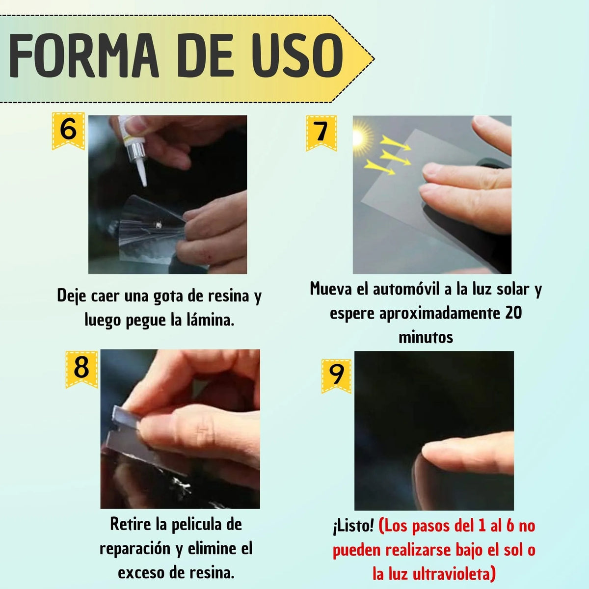 Kit Reparador de Cristales para Parabrisas