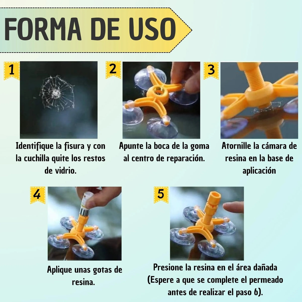 Kit Reparador de Cristales para Parabrisas