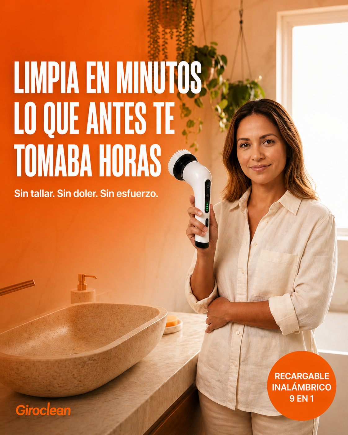 GiroClean™ 9 EN 1 - Cepillo giratorio para una limpieza profunda