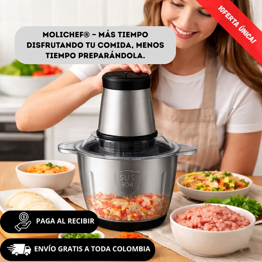 MoliChef® - Pica Carne y Verduras en Segundos sin Esfuerzo