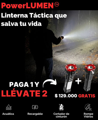 Linterna Indestructible Súper Potente 6 en 1 PowerLUMEN