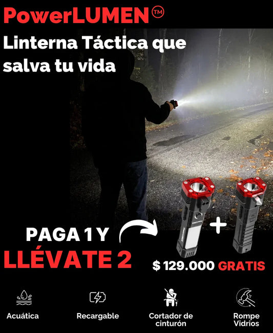 Linterna Indestructible Súper Potente 6 en 1 PowerLUMEN