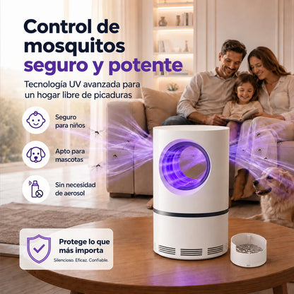 Trampa UV Silenciosa para Mosquitos, Segura para Niños y Mascotas, Mosquito Guard