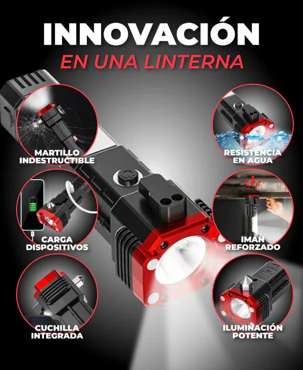 Linterna Indestructible Súper Potente 6 en 1 PowerLUMEN
