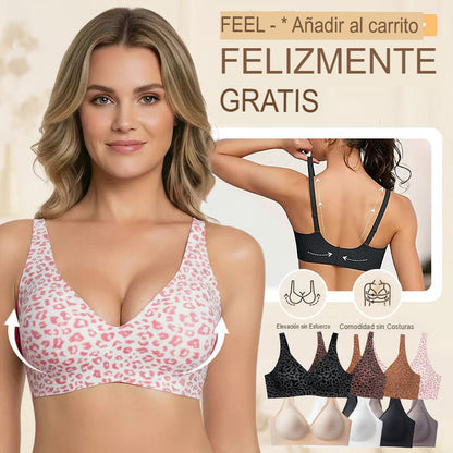 Brasier Sin Aro Ultra Firme Leopardo | Soporte y Comodidad Premium