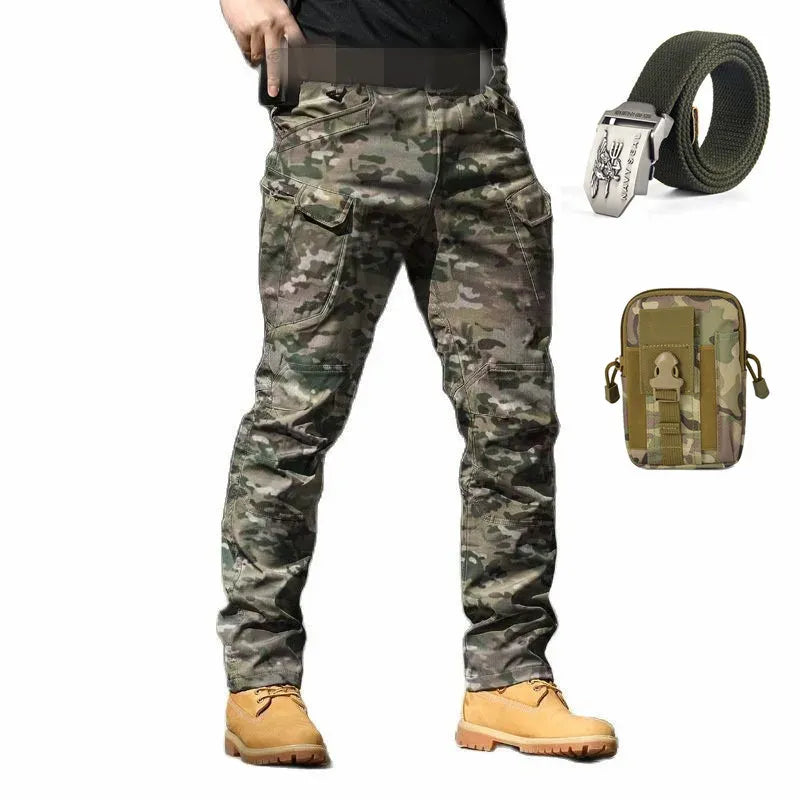 Pantalones tácticos militares impermeables - Delta Force + Cinturón táctico Elite y bolsa premium