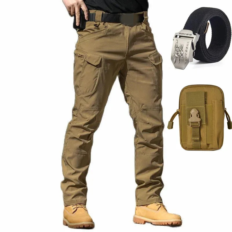 Pantalones tácticos militares impermeables - Delta Force + Cinturón táctico Elite y bolsa premium