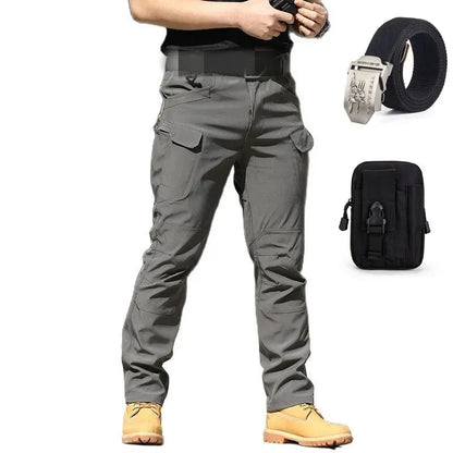 Pantalones tácticos militares impermeables - Delta Force + Cinturón táctico Elite y bolsa premium