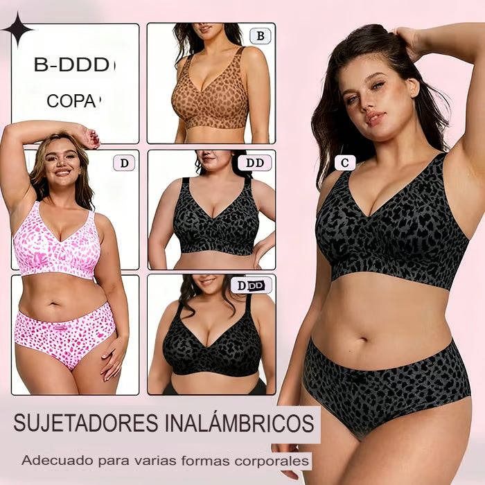 Brasier Sin Aro Ultra Firme Leopardo | Soporte y Comodidad Premium