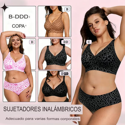 Brasier Sin Aro Ultra Firme Leopardo | Soporte y Comodidad Premium