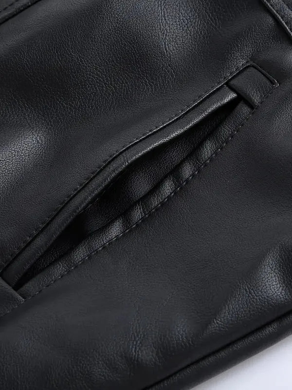 Chaqueta de cuero para motociclista - Casual de invierno PU