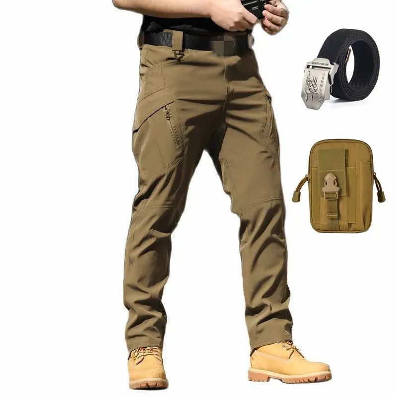 Pantalones tácticos militares impermeables - Delta Force + Cinturón táctico Elite y bolsa premium