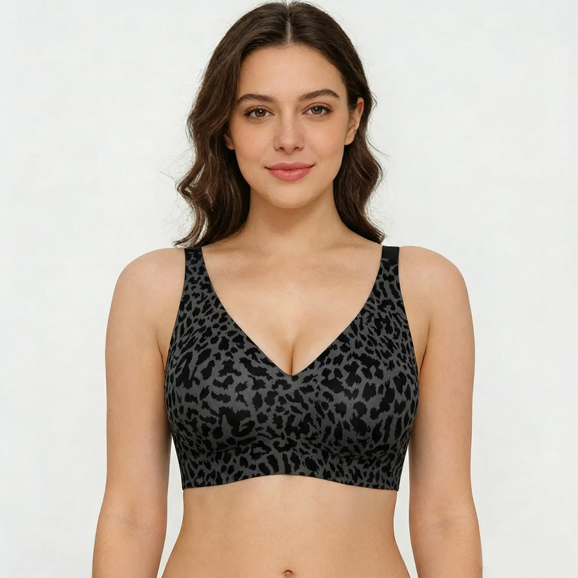 Brasier Sin Aro Ultra Firme Leopardo | Soporte y Comodidad Premium
