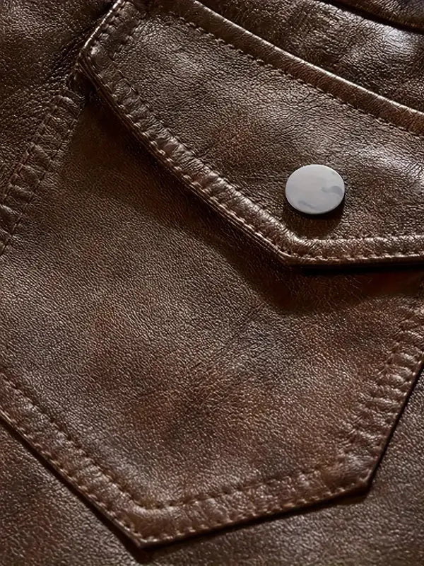 Chaqueta de cuero para motociclista - Casual de invierno PU