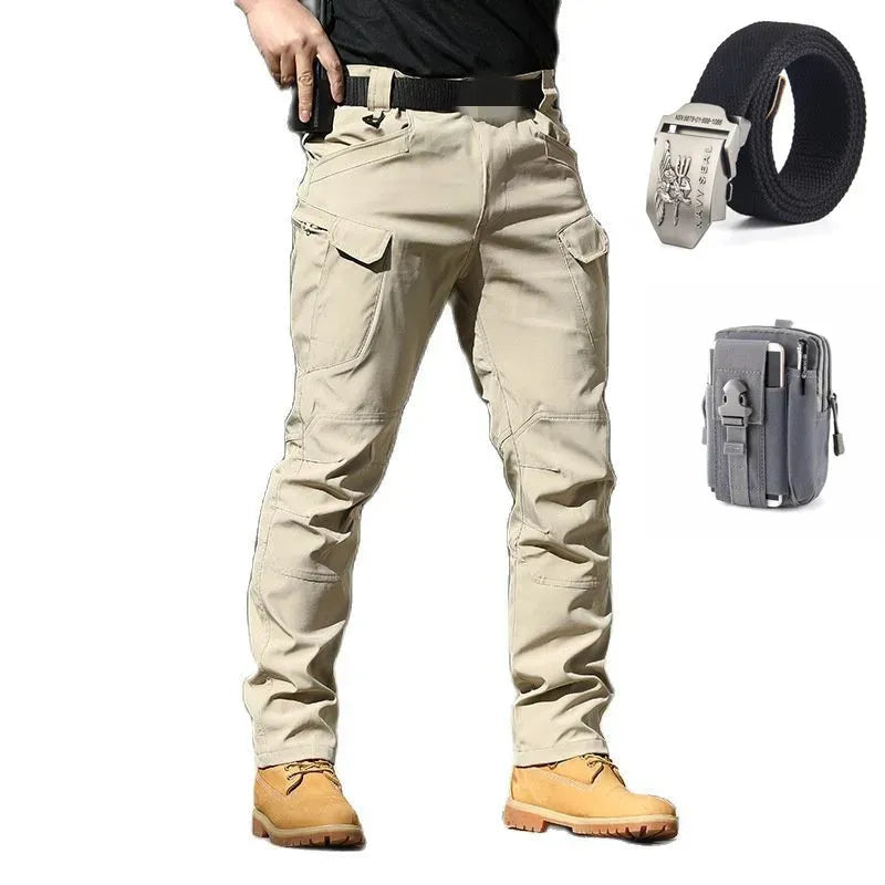 Pantalones tácticos militares impermeables - Delta Force + Cinturón táctico Elite y bolsa premium