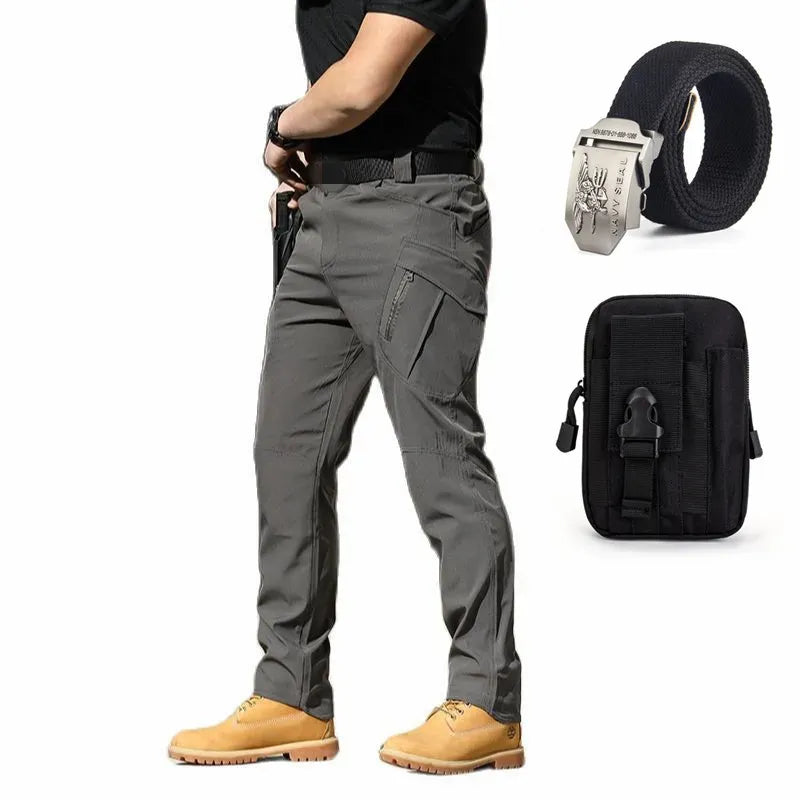 Pantalones tácticos militares impermeables - Delta Force + Cinturón táctico Elite y bolsa premium