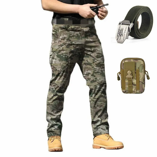 Pantalones tácticos militares impermeables - Delta Force + Cinturón táctico Elite y bolsa premium