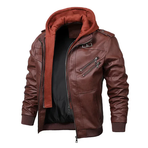 Chaqueta de cuero para motociclista - Casual de invierno PU