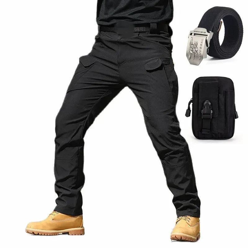 Pantalones tácticos militares impermeables - Delta Force + Cinturón táctico Elite y bolsa premium