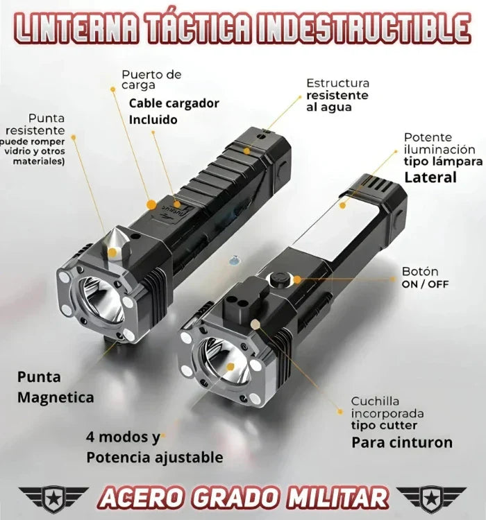 Linterna Indestructible Súper Potente 6 en 1 PowerLUMEN